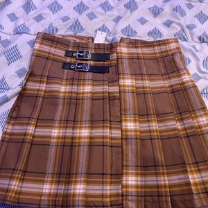 Brown  Pleated skirt